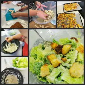 Healthy Lunchboxes and Picnics - GRH Training - Caesar Salad collage